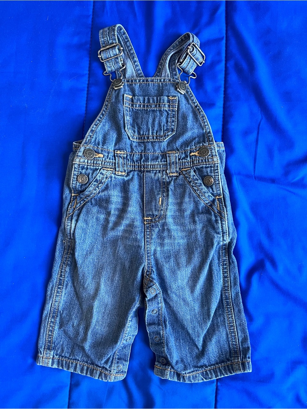 OLD NAVY Baby Blue Denim Jean Overalls 3-6 Months